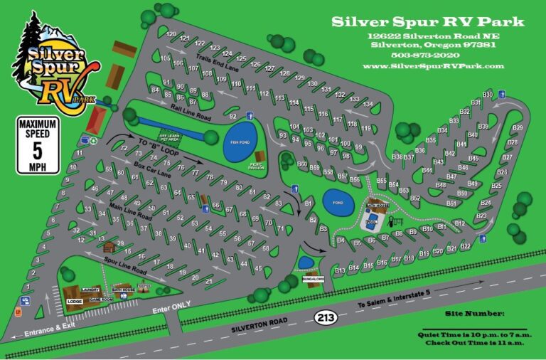 Park Map - Silver Spur RV Park